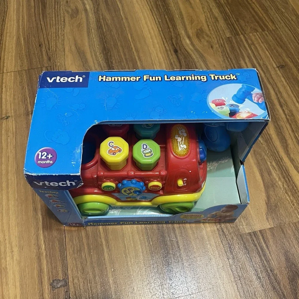 Rare‎ VTech Hammer Fun Learning Truck Toy Kids Toddler Learning Toy Music Lights